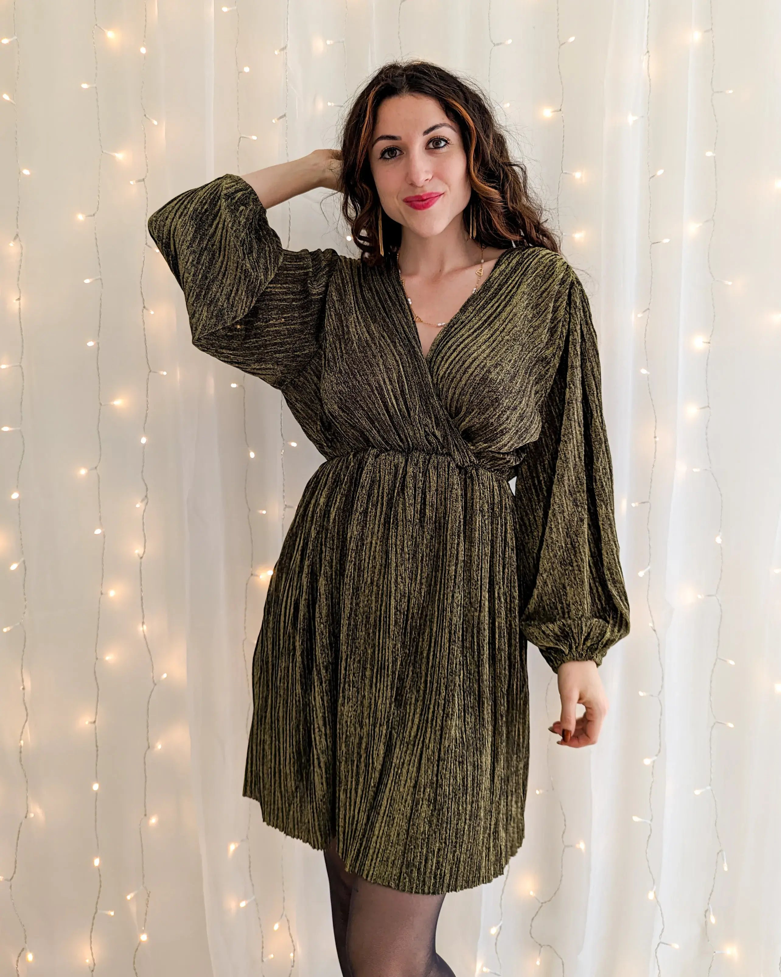 Robe dorée à paillettes Diane