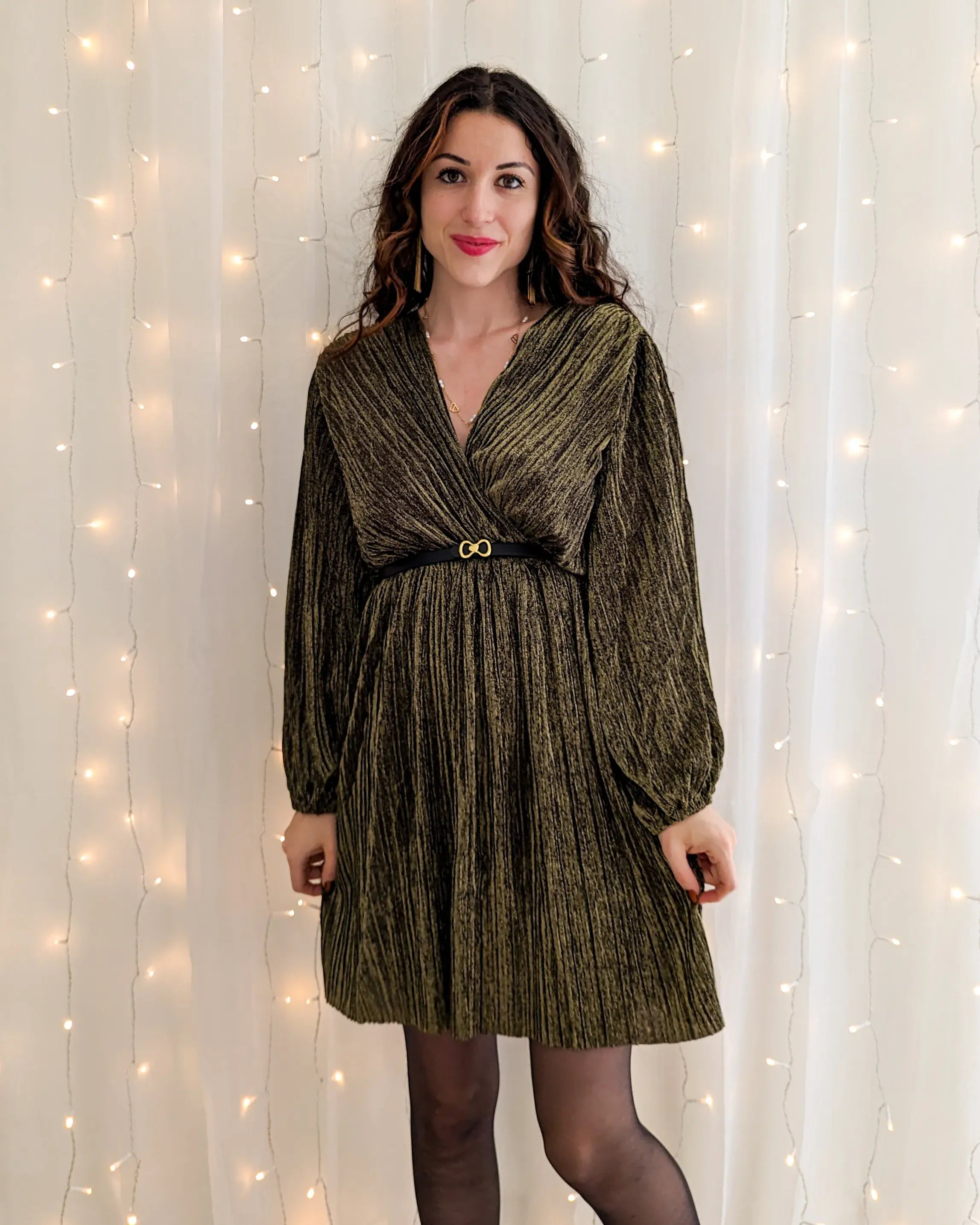 Robe dorée à paillettes Diane