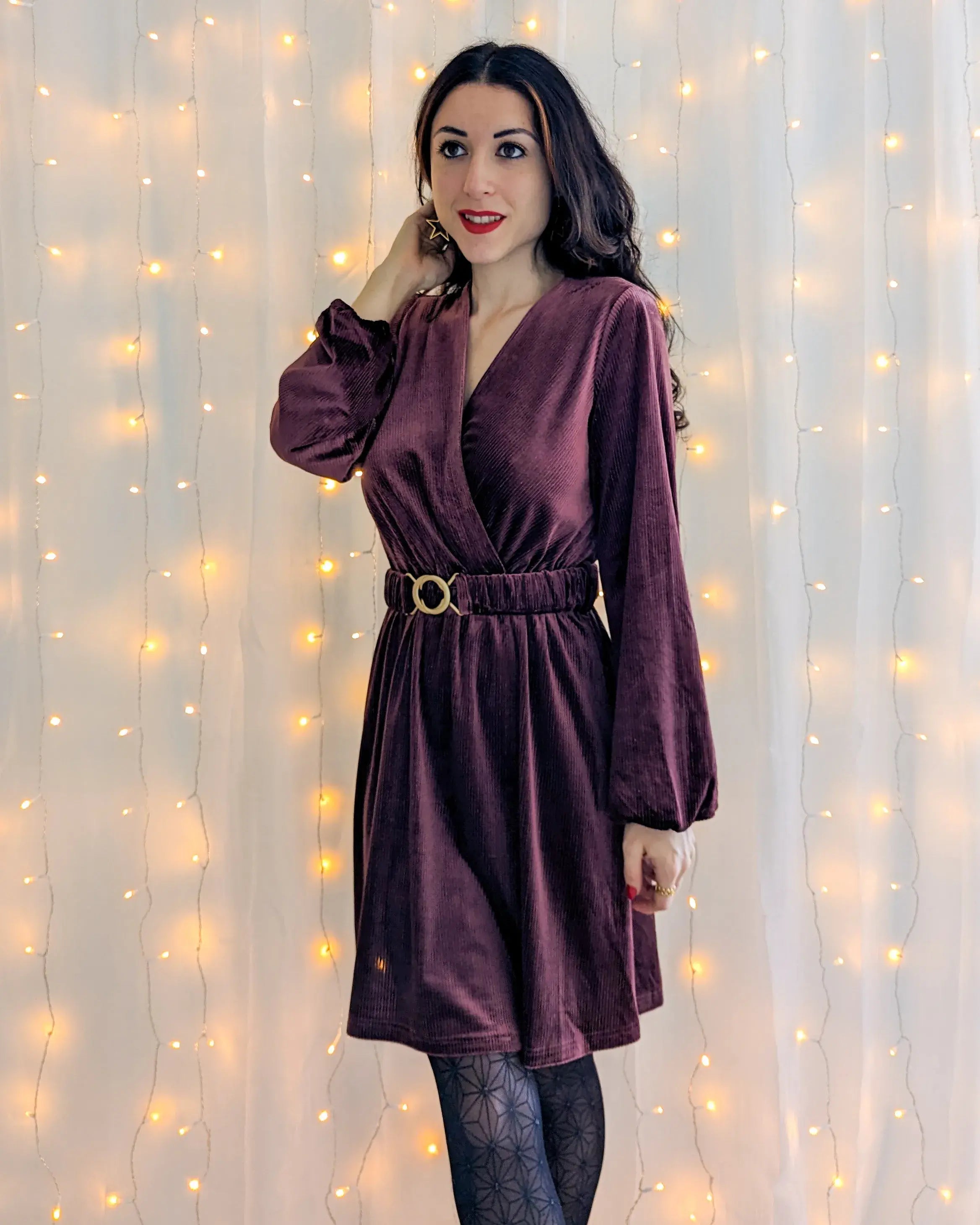 Robe en velours - Lauren