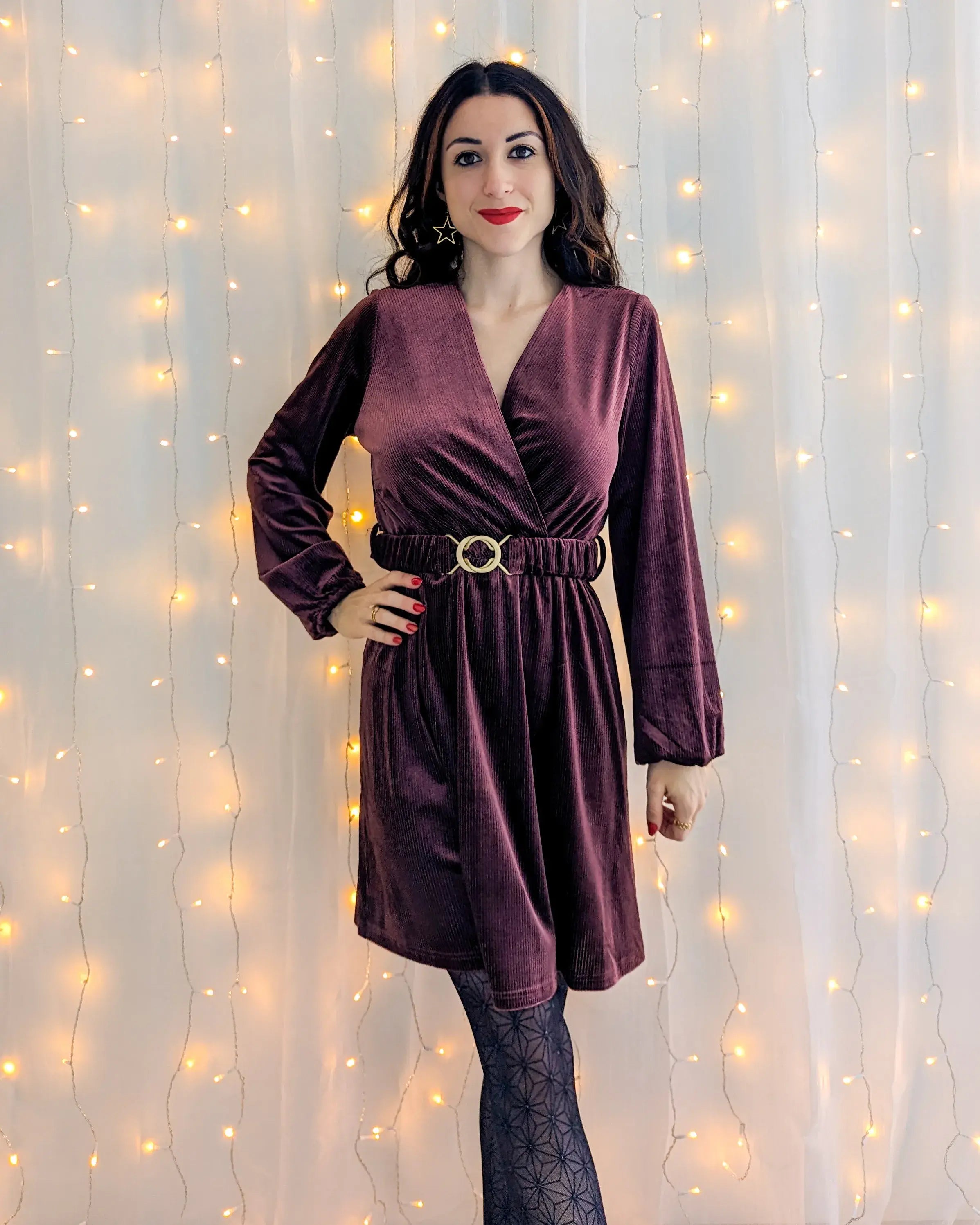 Robe en velours - Lauren