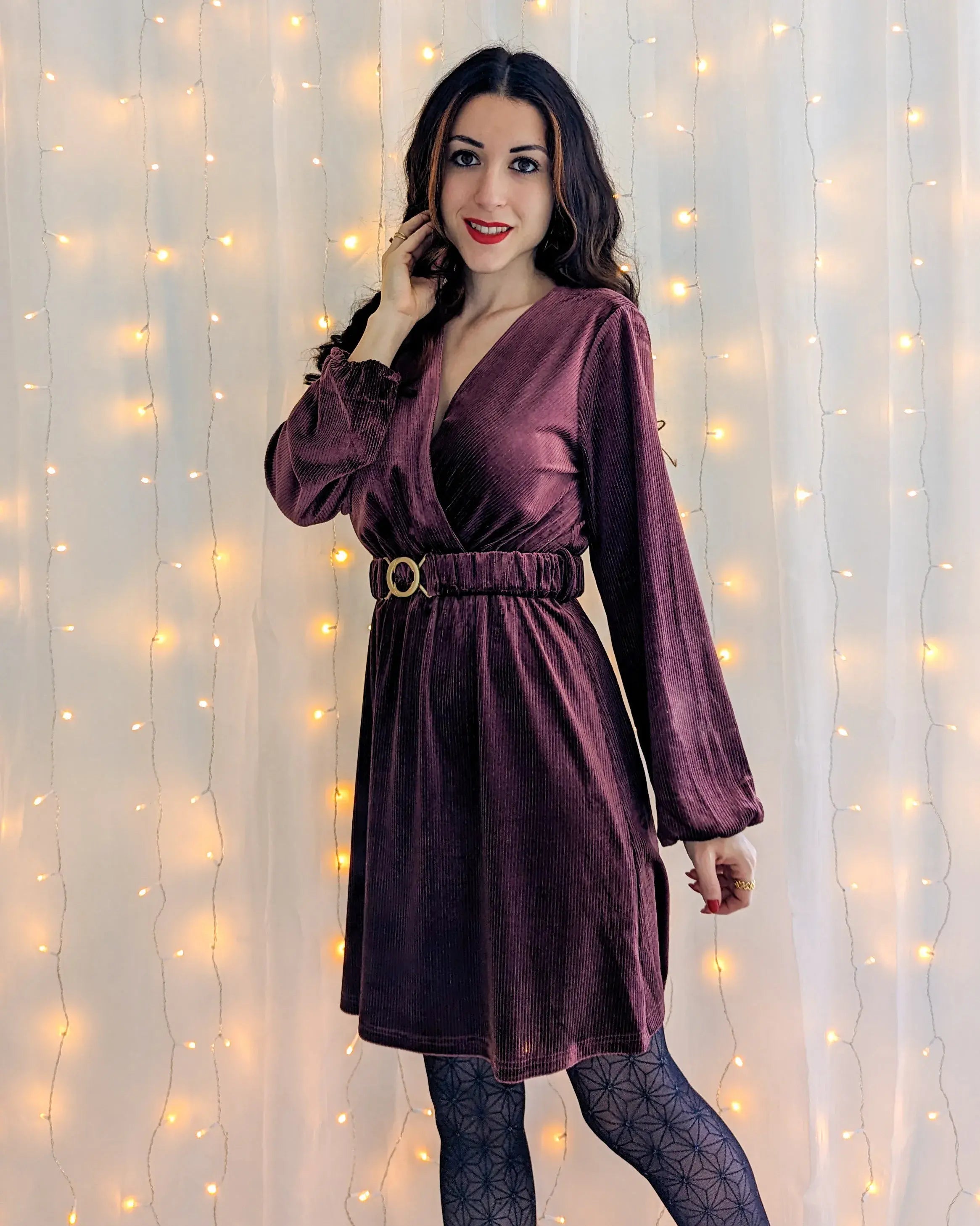 Robe en velours - Lauren
