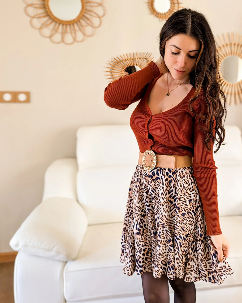 Gilet fin terracotta - Max