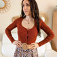 Gilet fin terracotta - Max