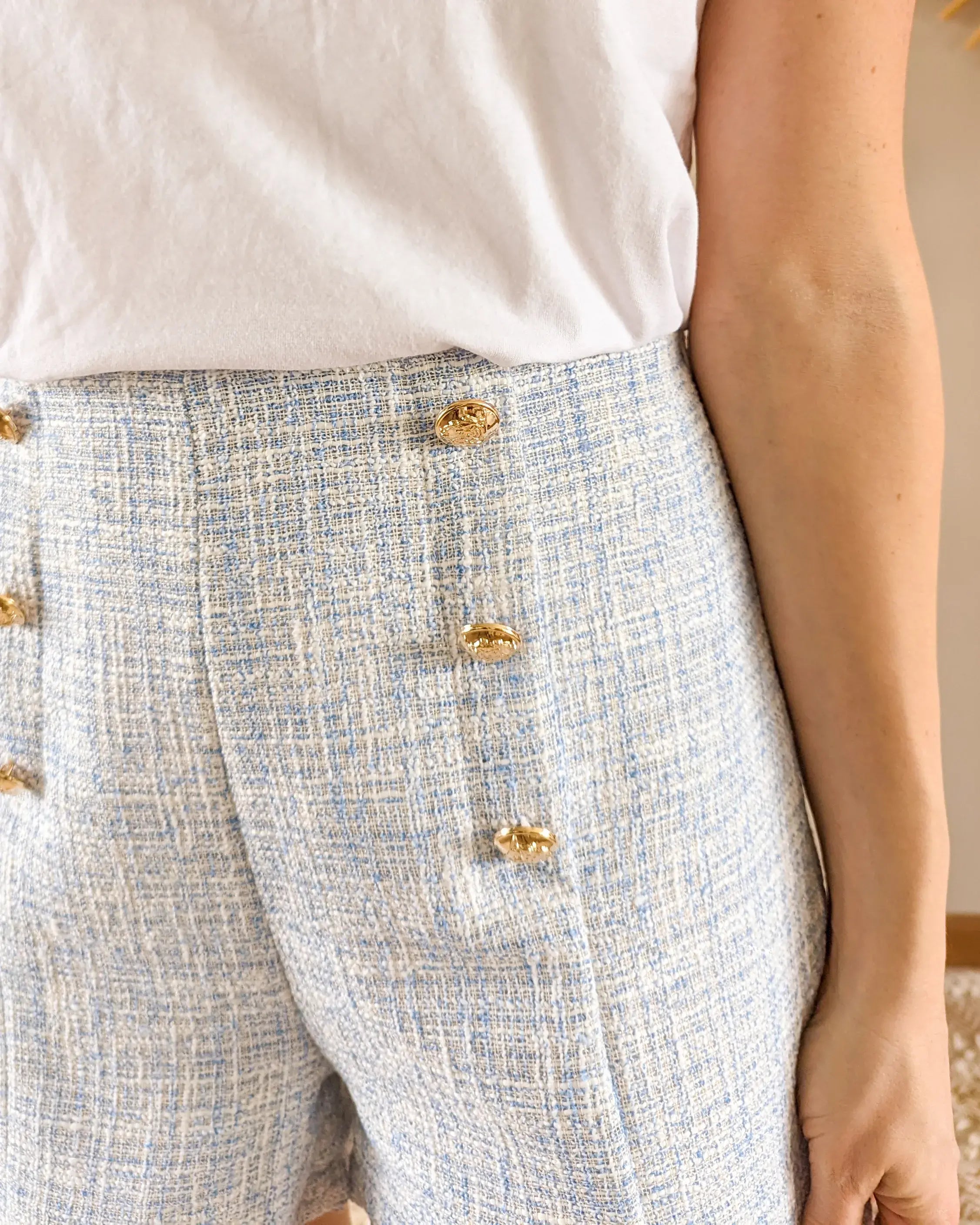 Short tweed bleu - Nate