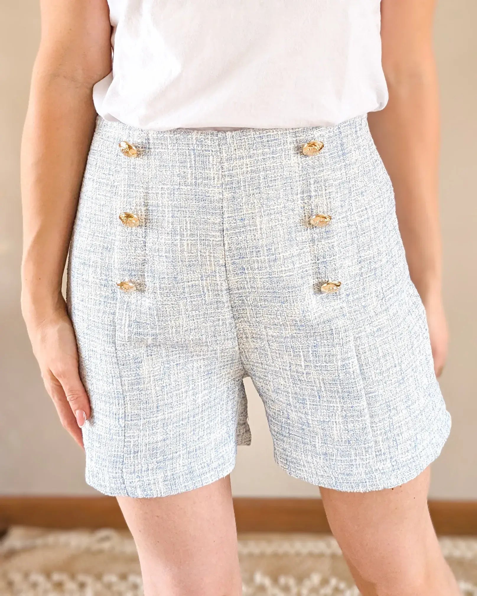 Short tweed bleu - Nate