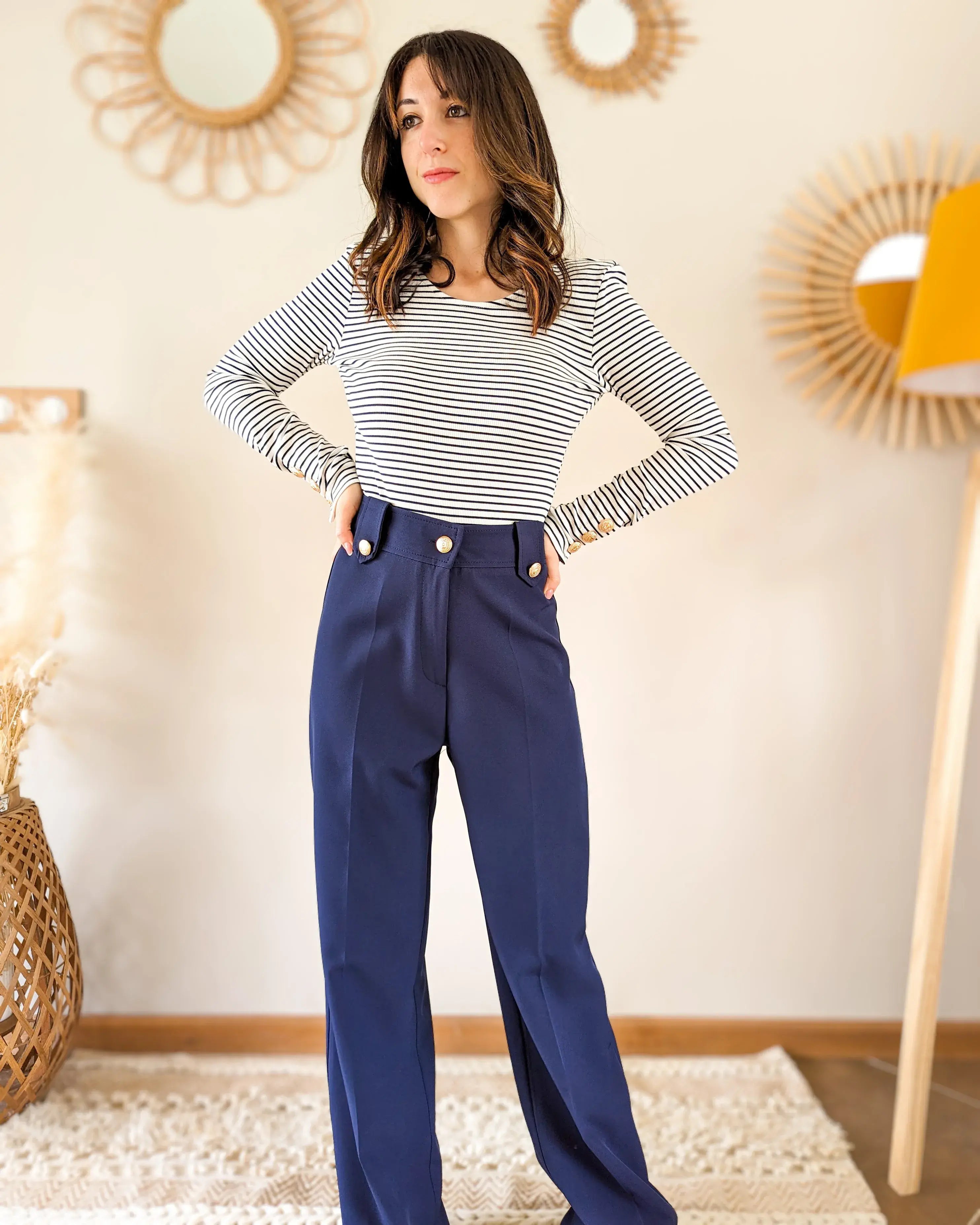 Pantalon marine Orlando - Made in France