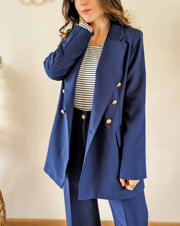 Veste Blazer Bleu Foncé 100% Laine Made In France Taille 52 - Neuf Sans étiquettes