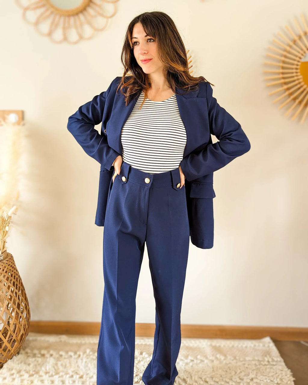 Pantalon marine Orlando - Made in France