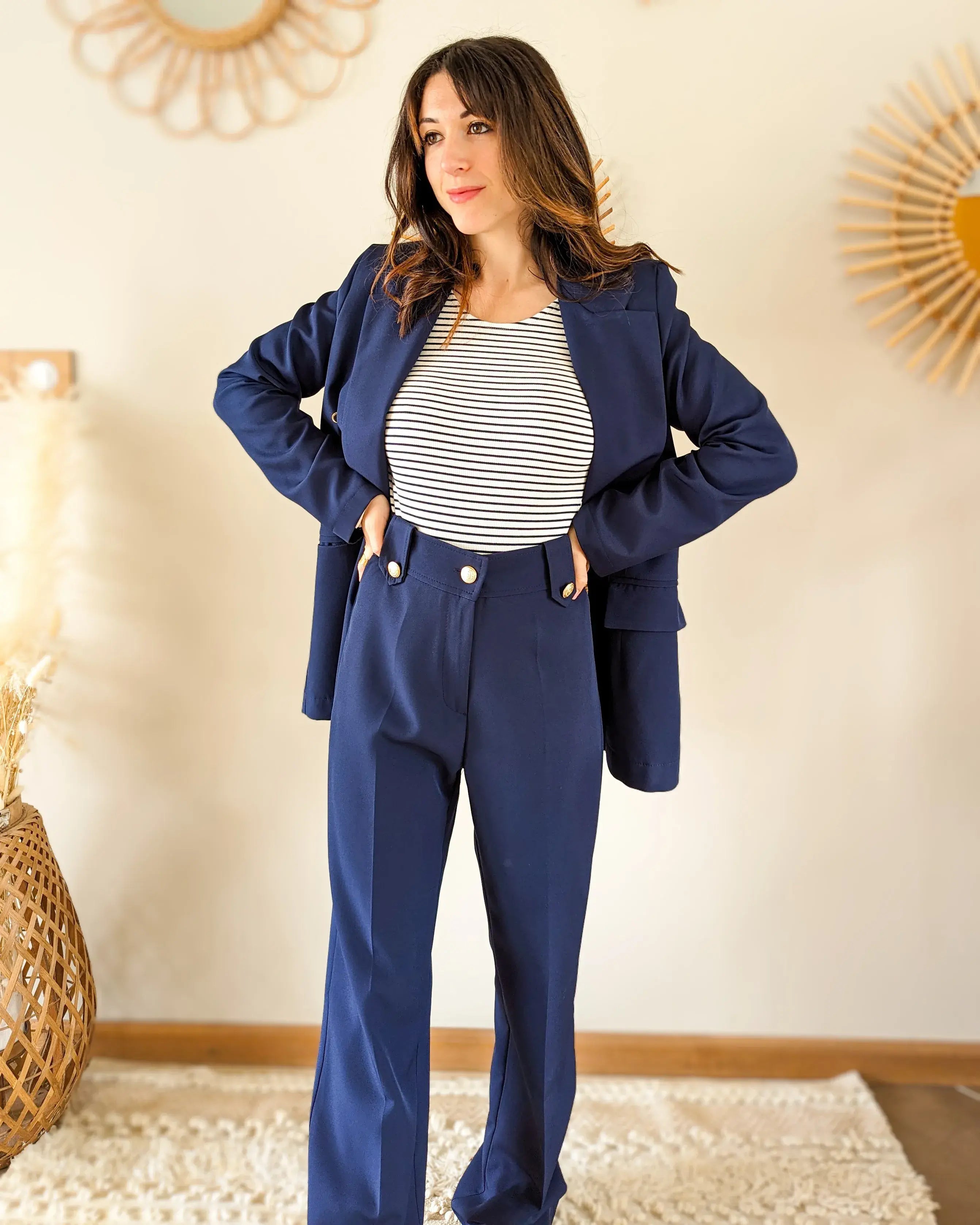 Pantalon marine Orlando - Made in France