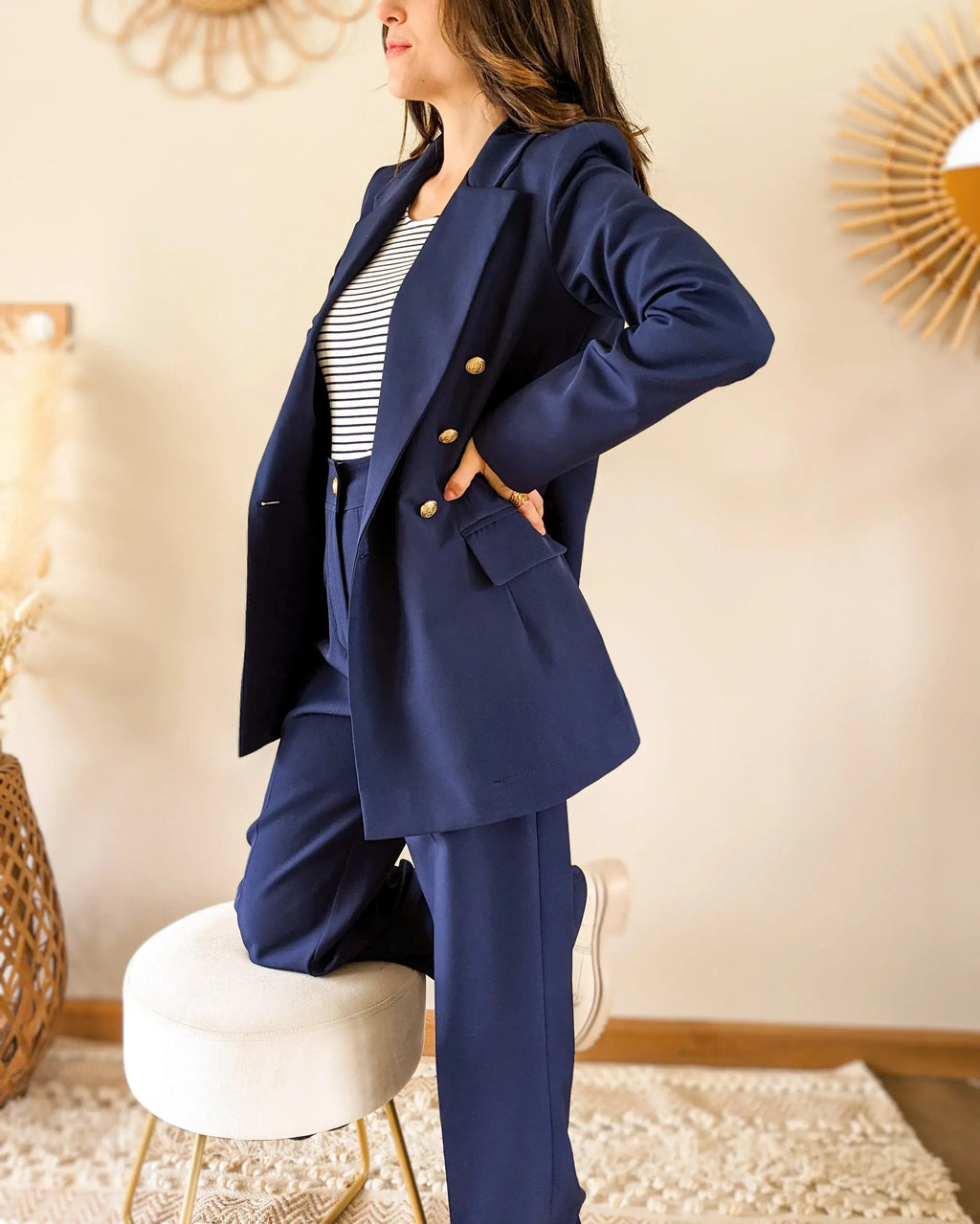 Pantalon marine Orlando - Made in France