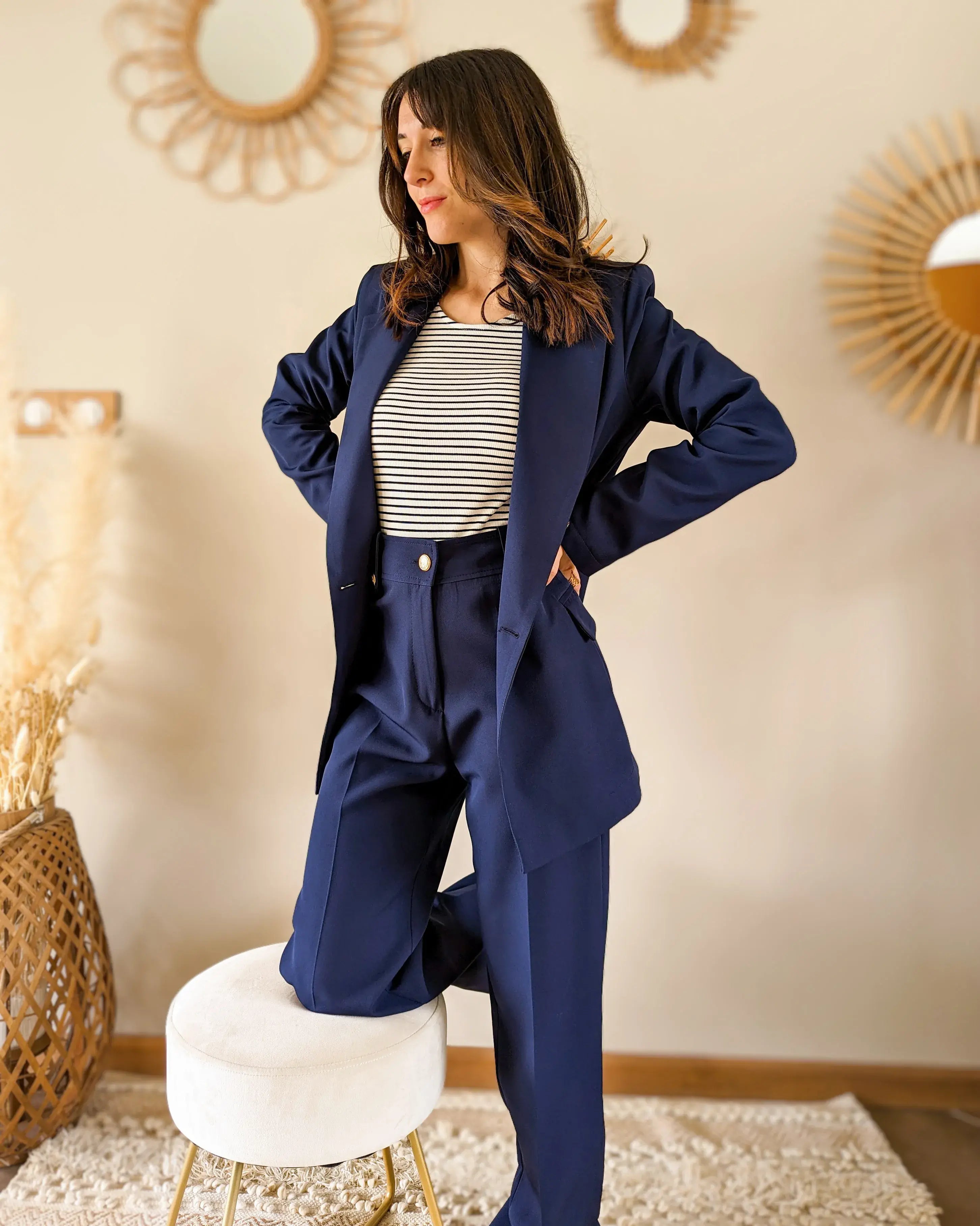 Pantalon marine Orlando - Made in France