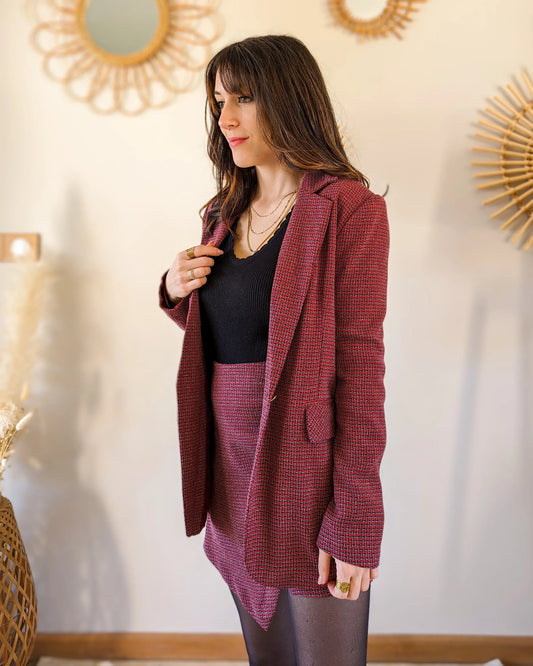 Veste blazer rouge - Nora