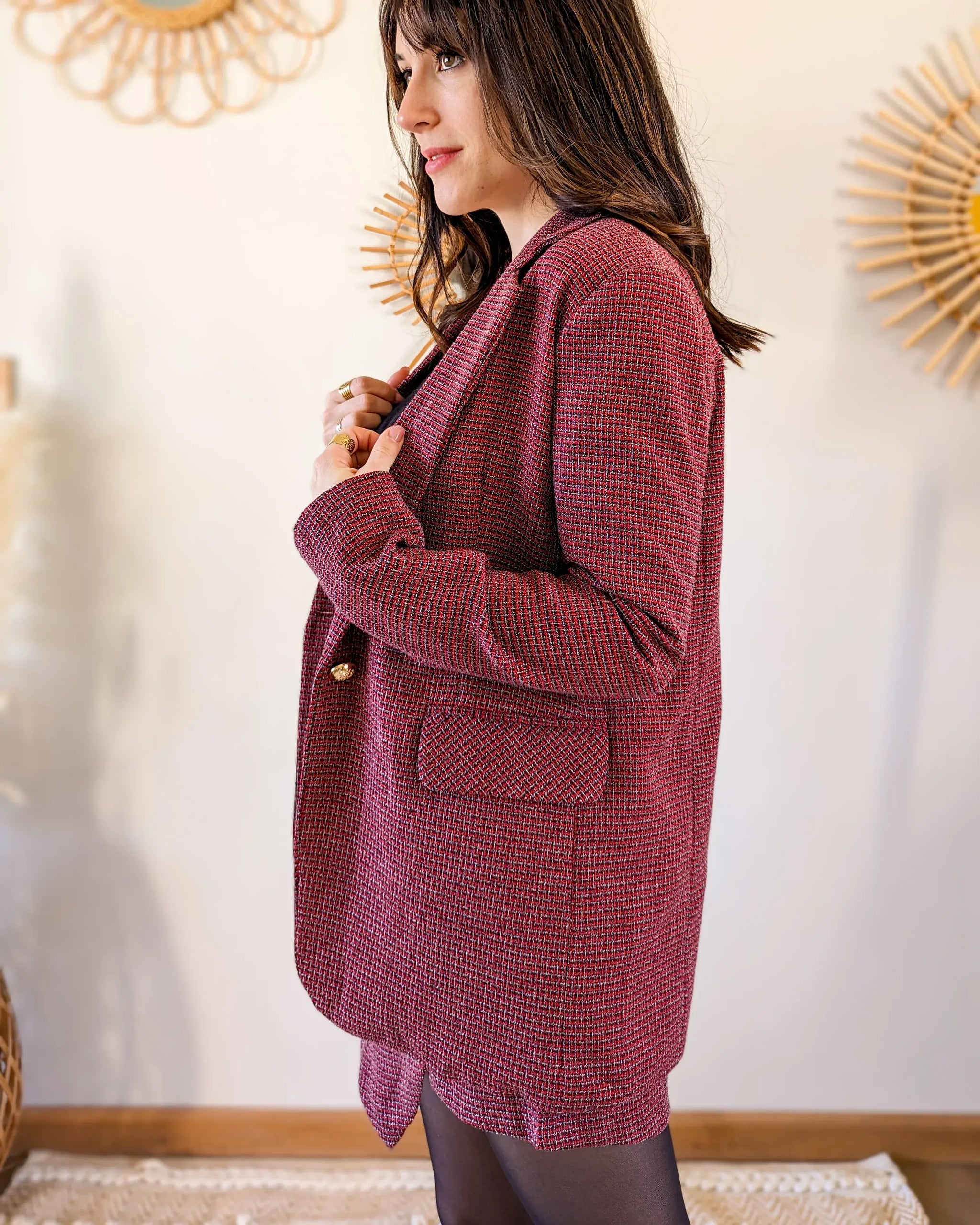 Veste blazer on sale rouge
