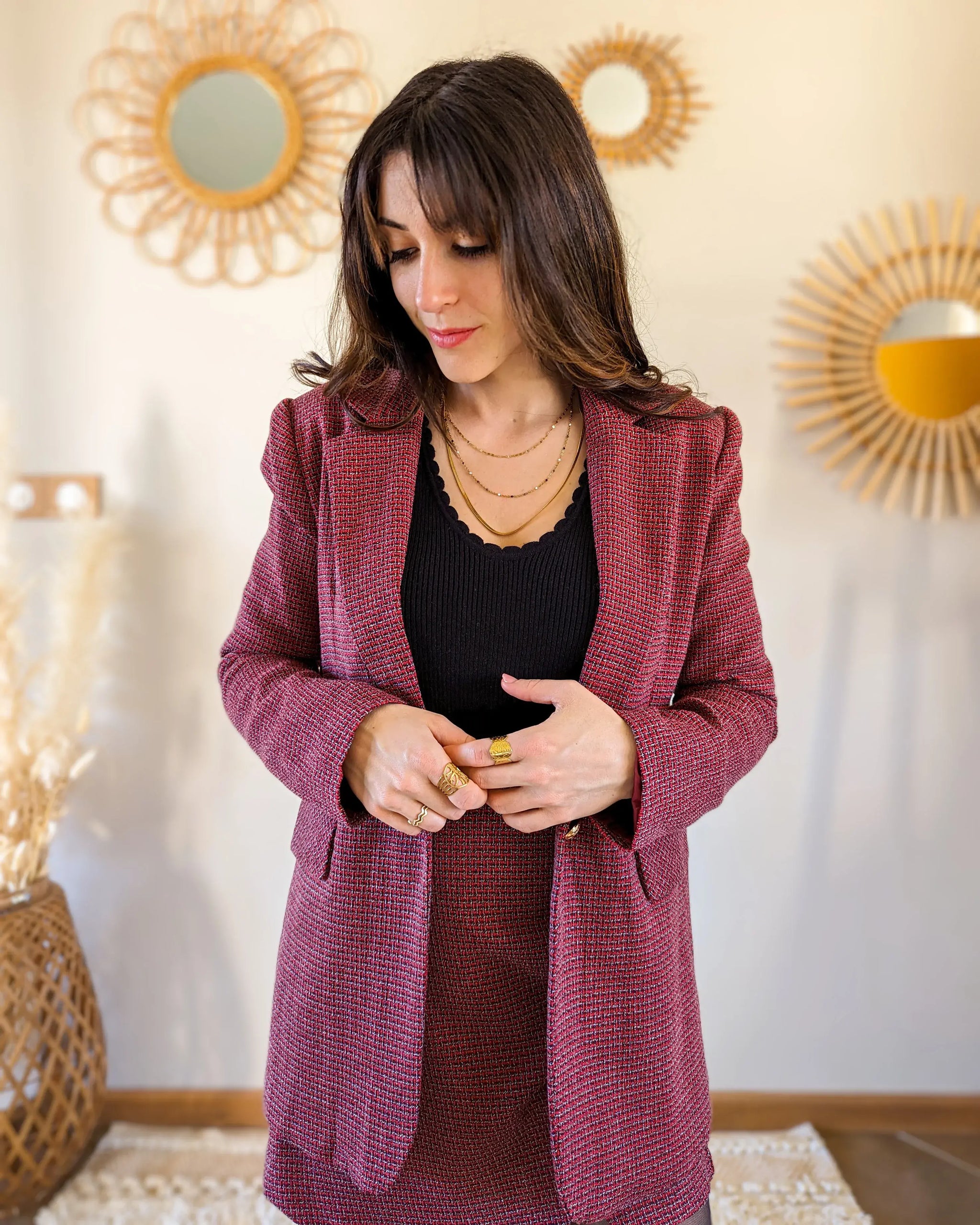 Veste blazer rouge Nora Garochic
