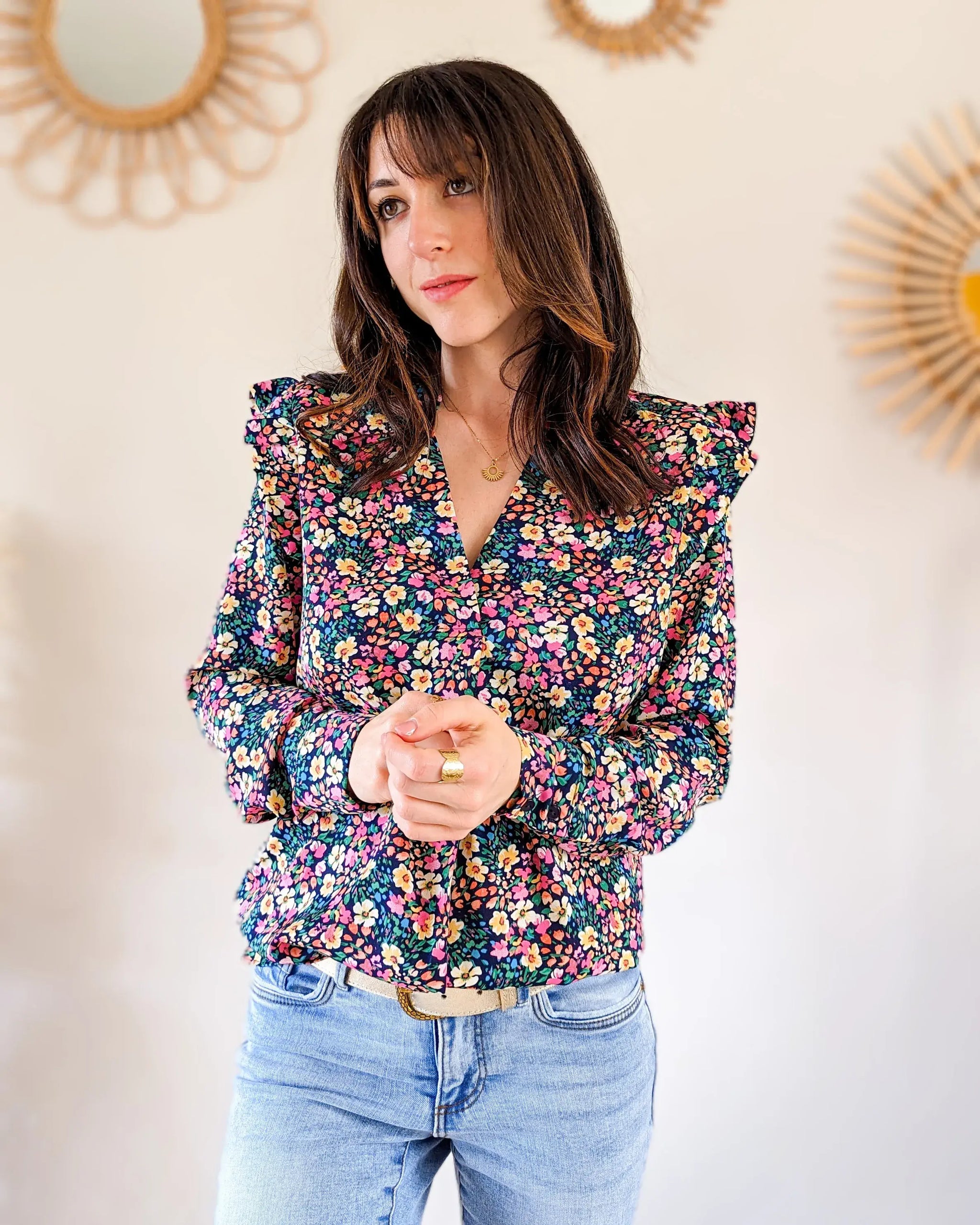 Blouse fleurie best sale
