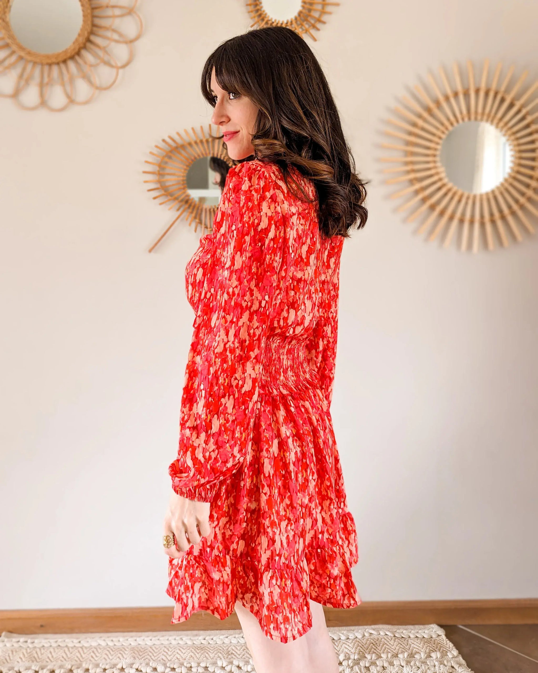Robe hotsell rouge doré