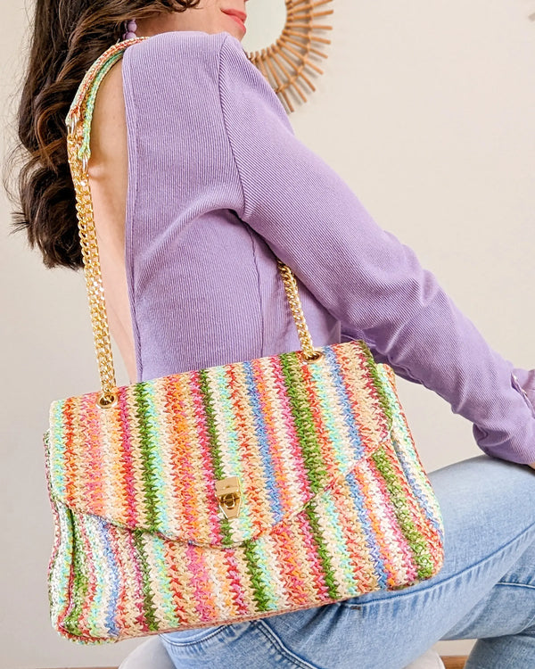 Sac multicolore tressé - Lisandro