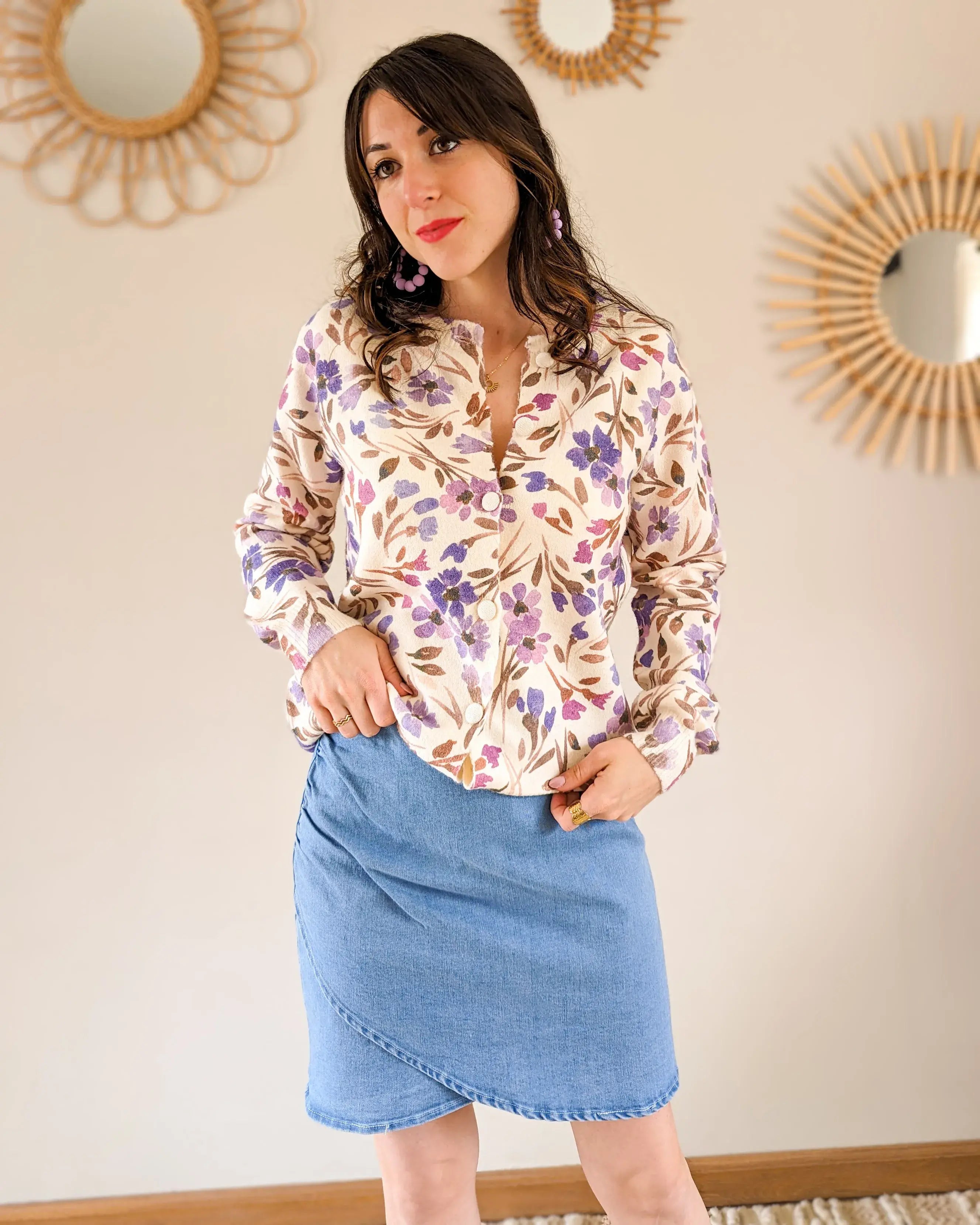 Jupe en jean bleu ciel - Patty