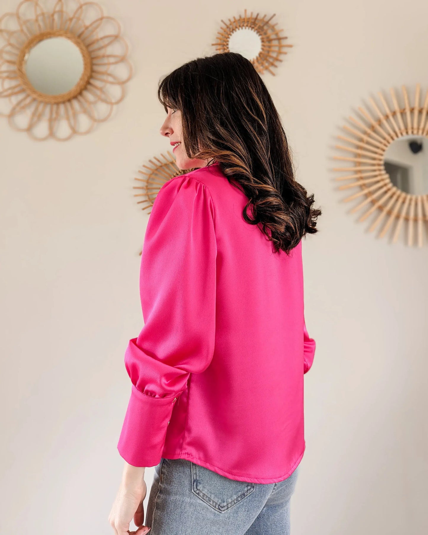 Chemise rose Carlota - Made in France
