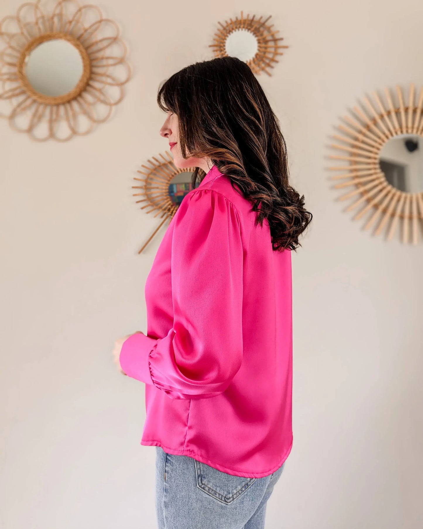 Chemise rose Carlota - Made in France