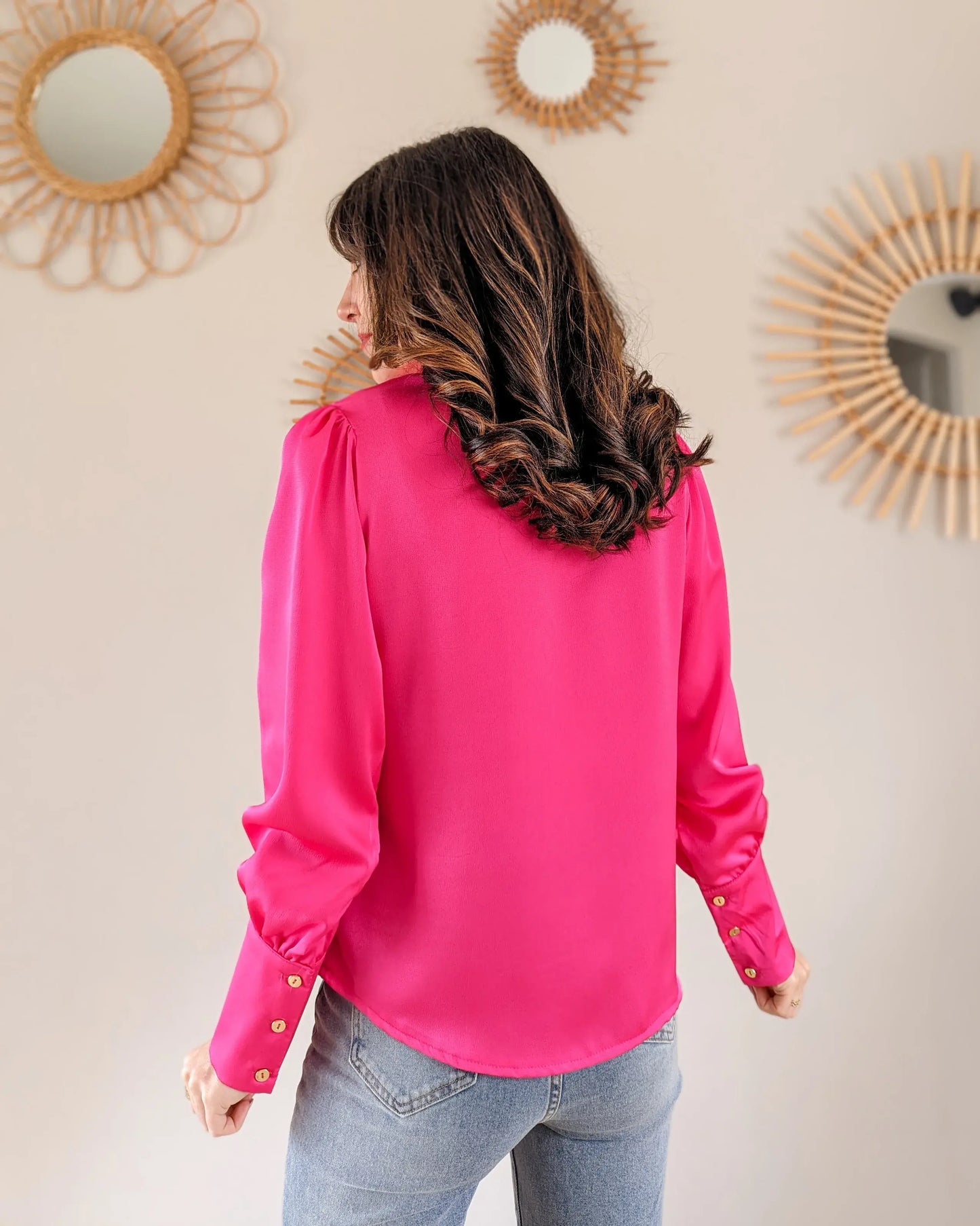 Chemise rose Carlota - Made in France