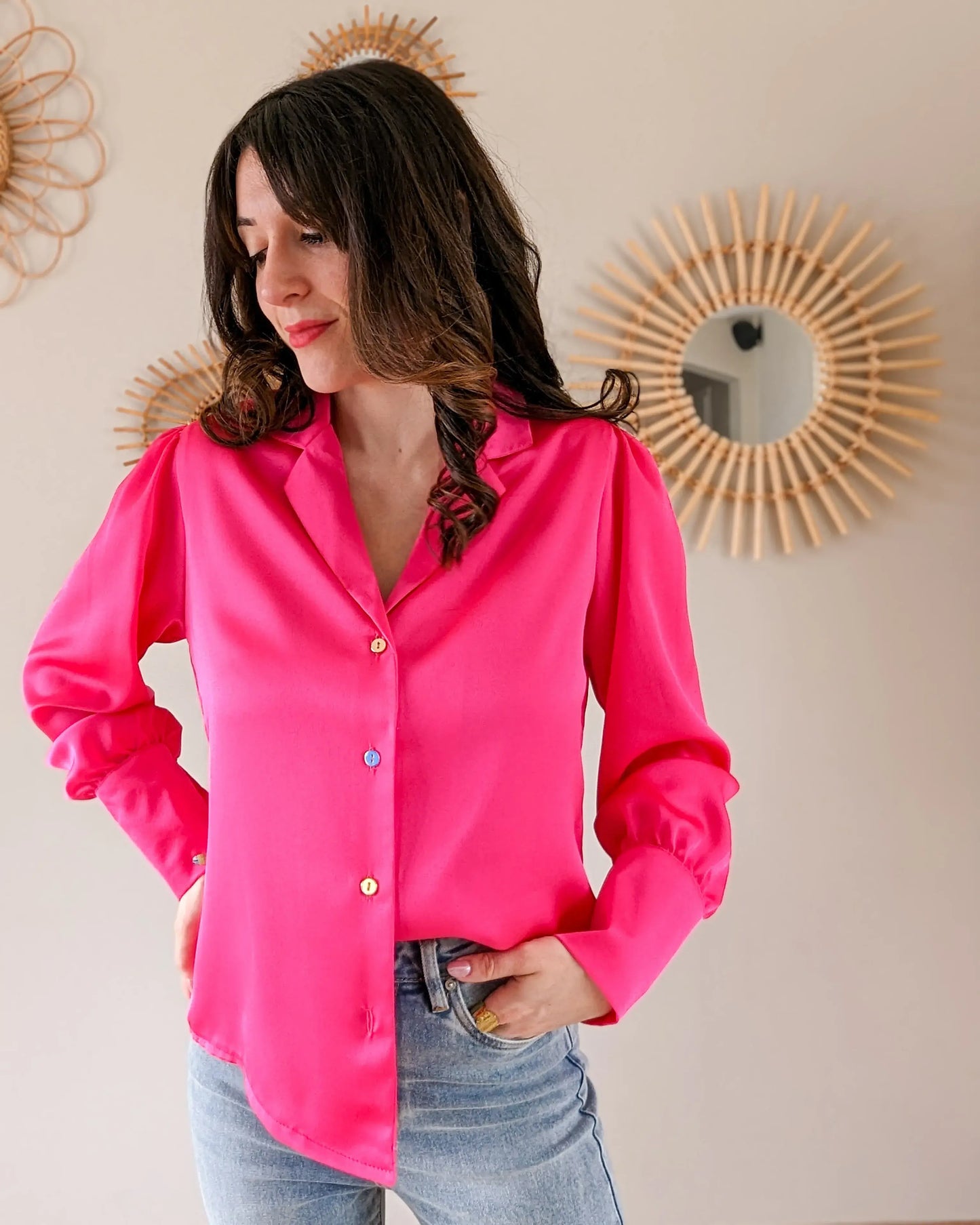 Chemise rose Carlota - Made in France