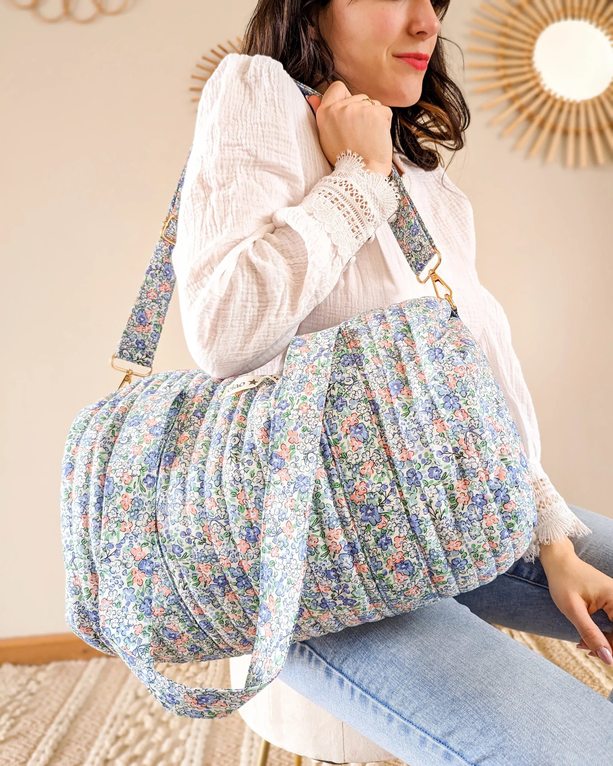 Sac bowling bleu liberty - Ciao Boum – Garochic