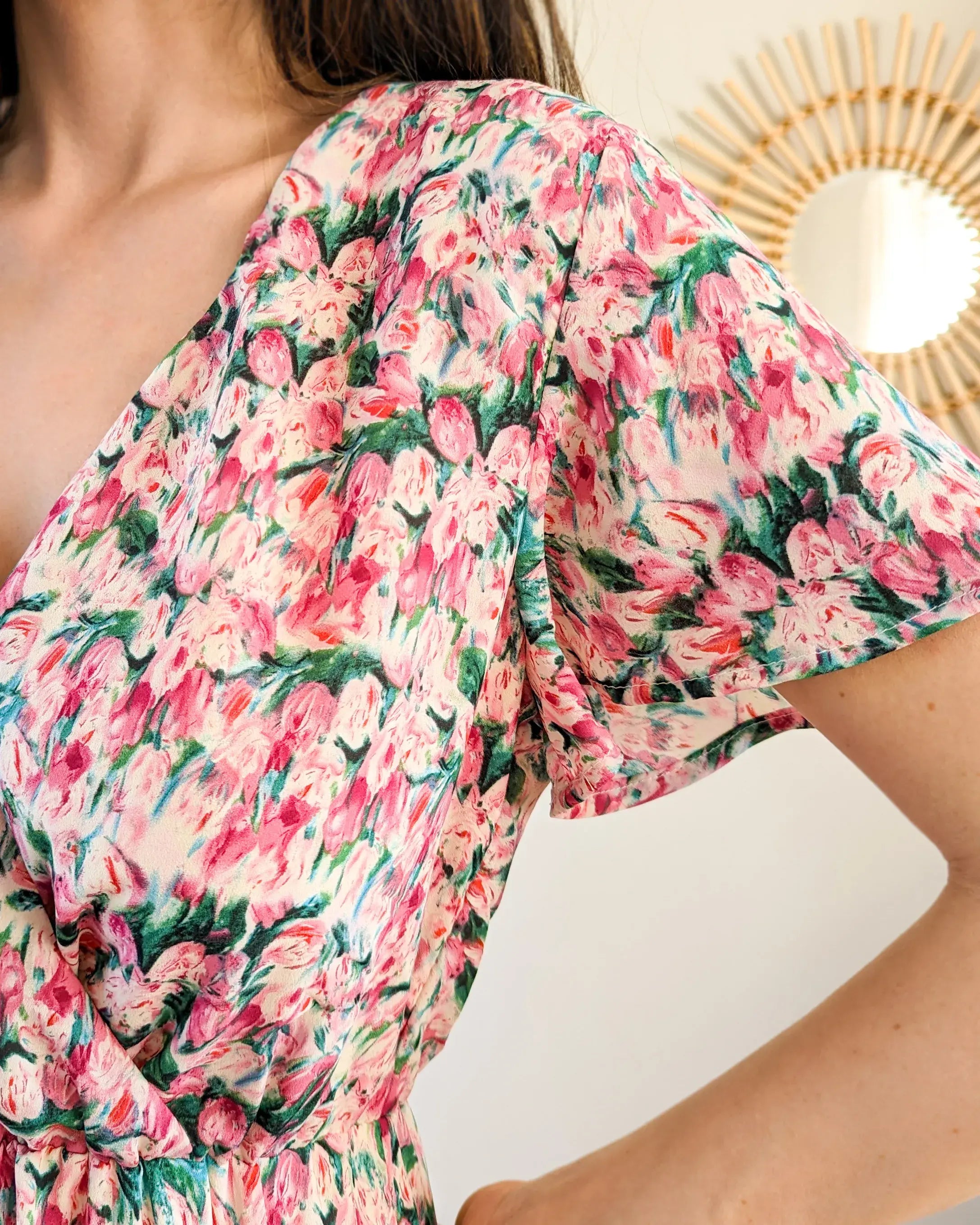 Robe courte à fleurs - Rosa