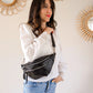Sac banane en cuir - Chuck noir