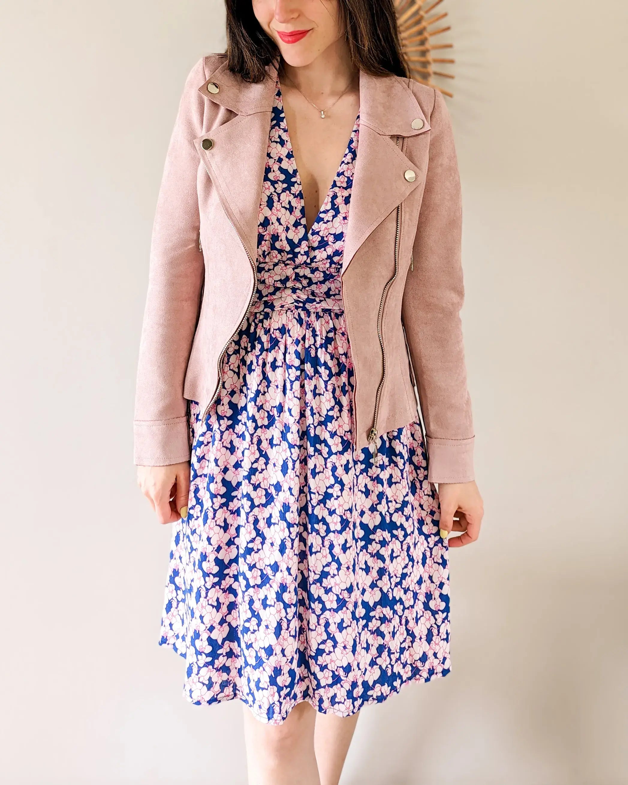 Robe courte à fleurs - Ambre