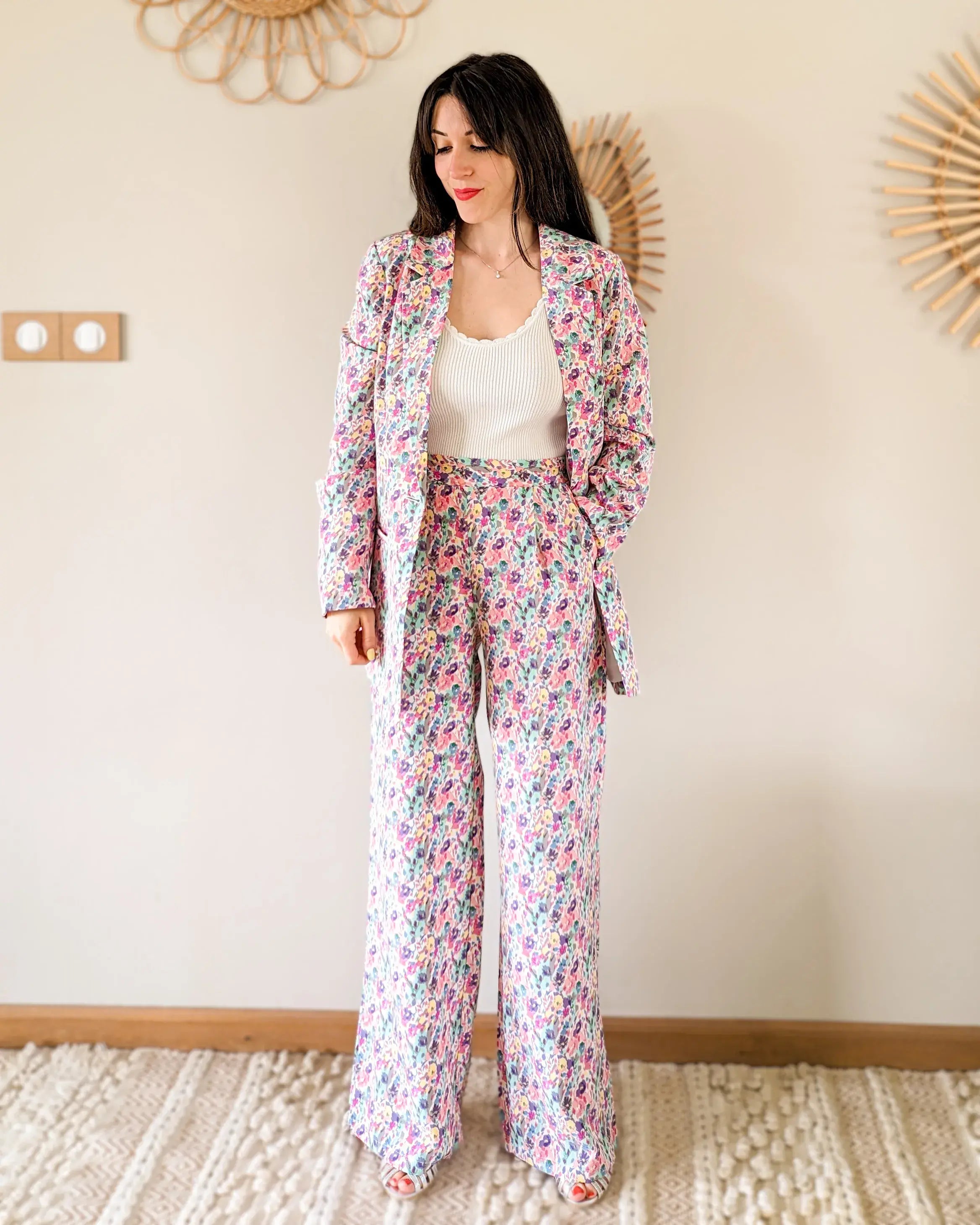 Pantalon fluide fleuri - Flavie