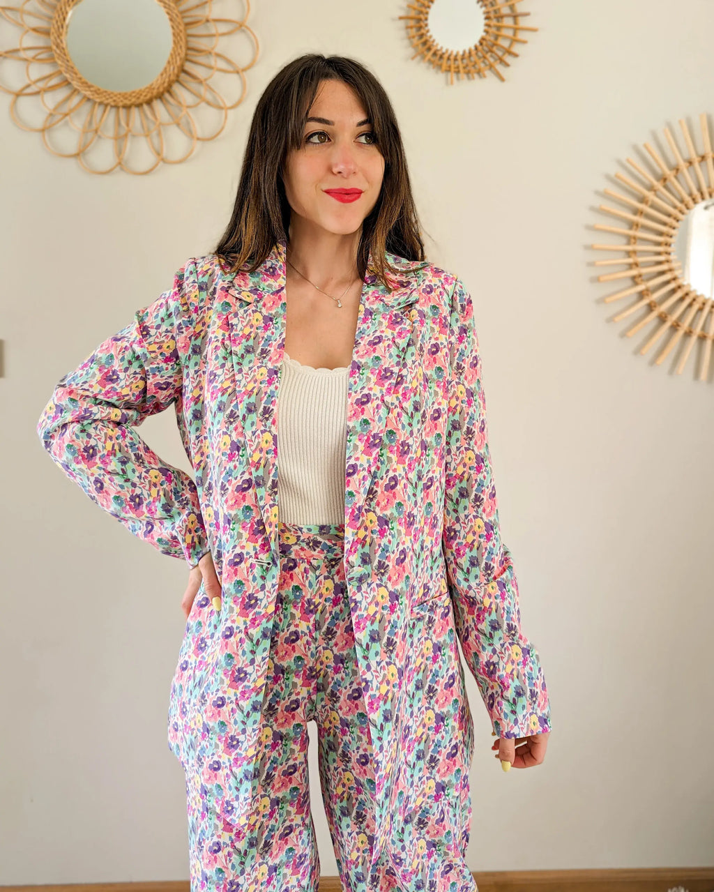 Veste blazer fleurie - Flavie