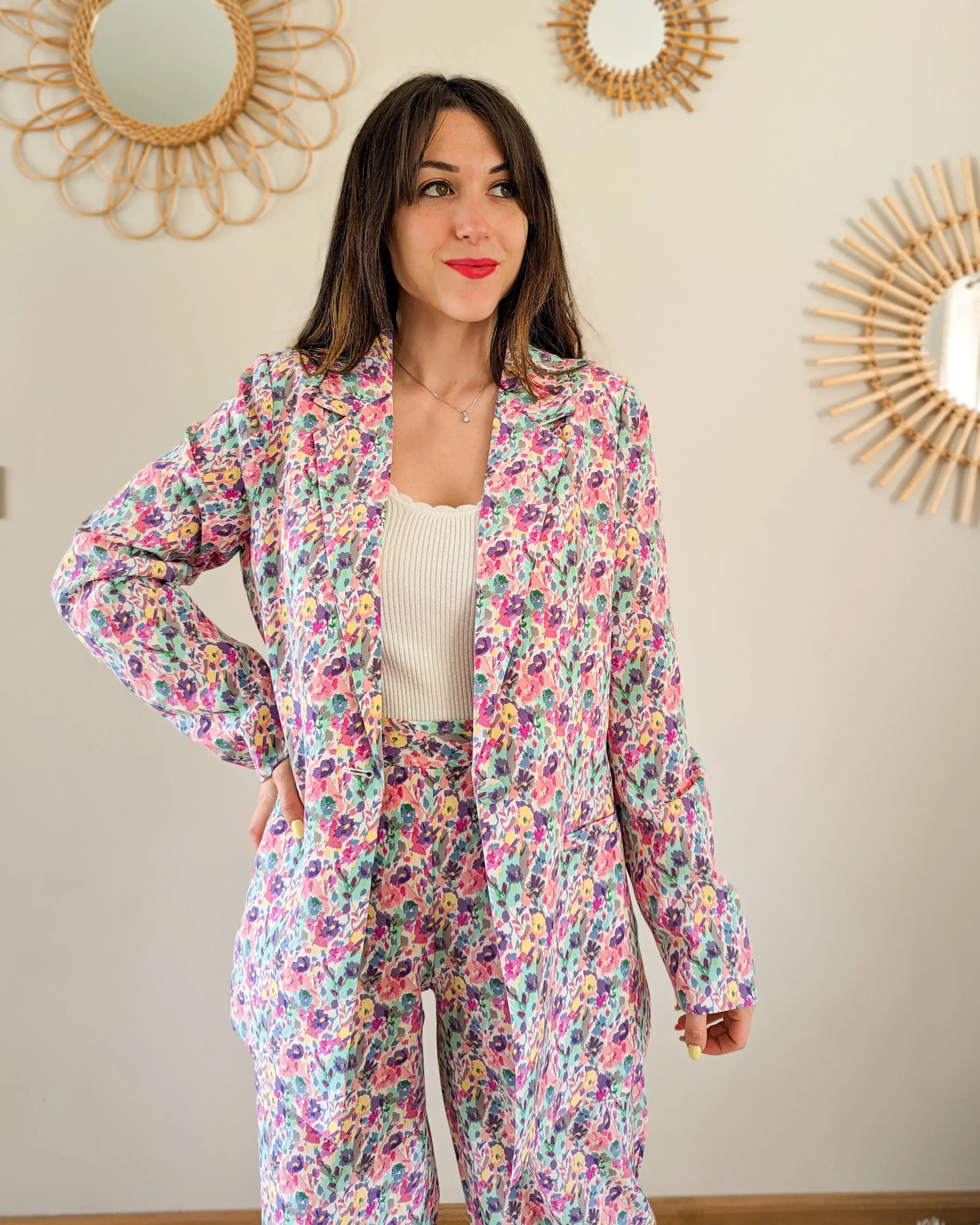 Veste blazer fleurie - Flavie