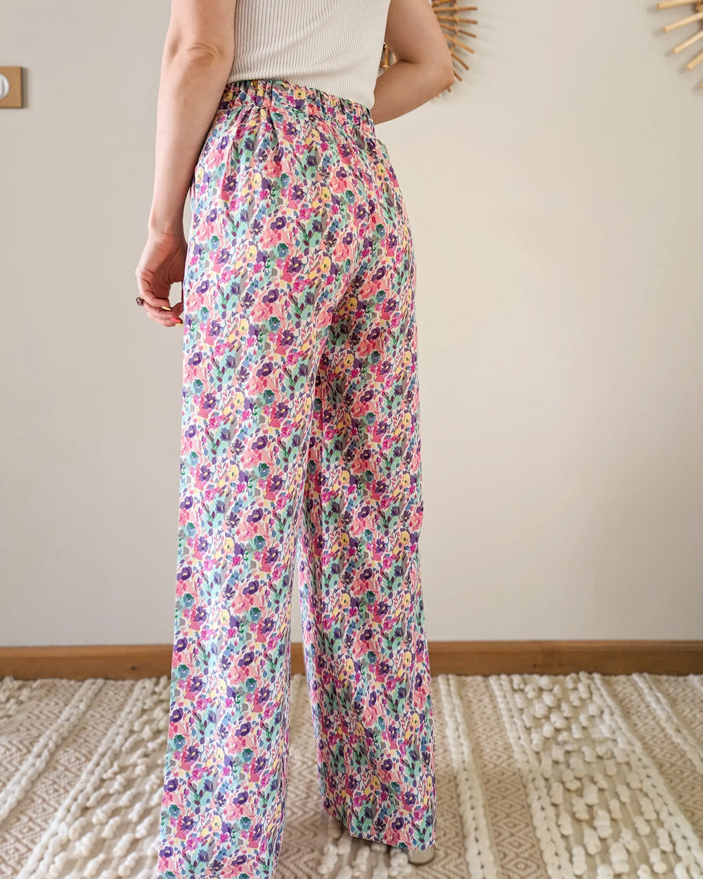 Pantalon fluide fleuri - Flavie