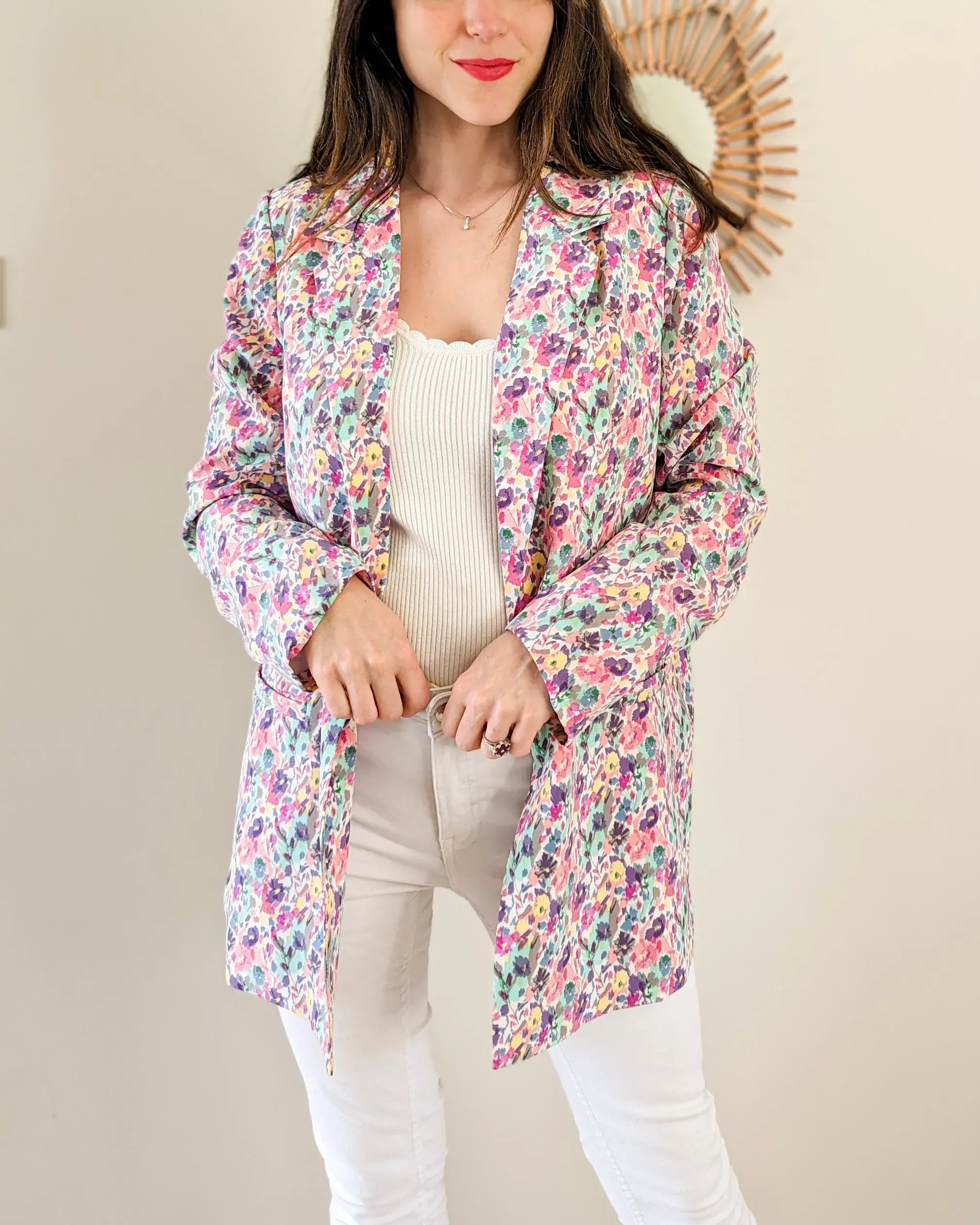 Veste blazer fleurie - Flavie