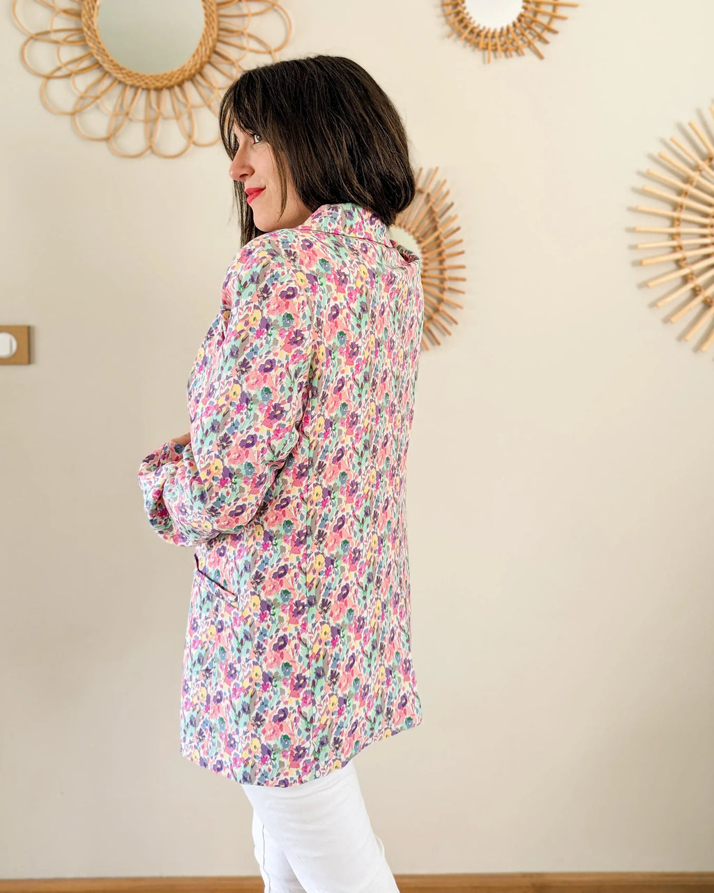 Veste blazer fleurie - Flavie