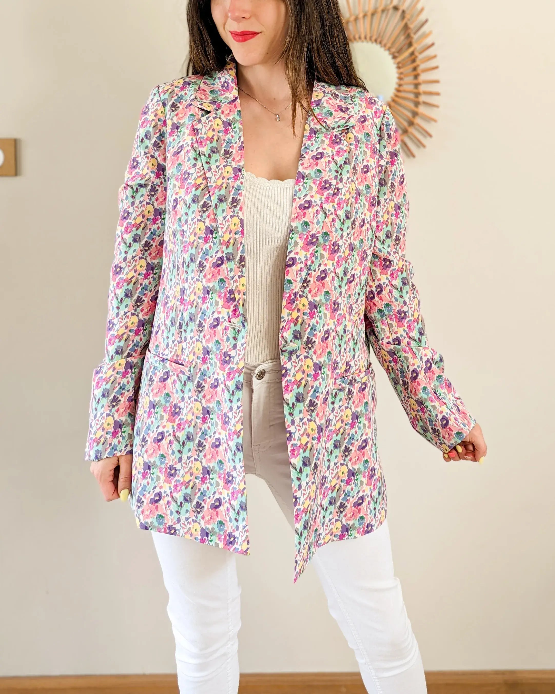 Veste blazer fleurie - Flavie